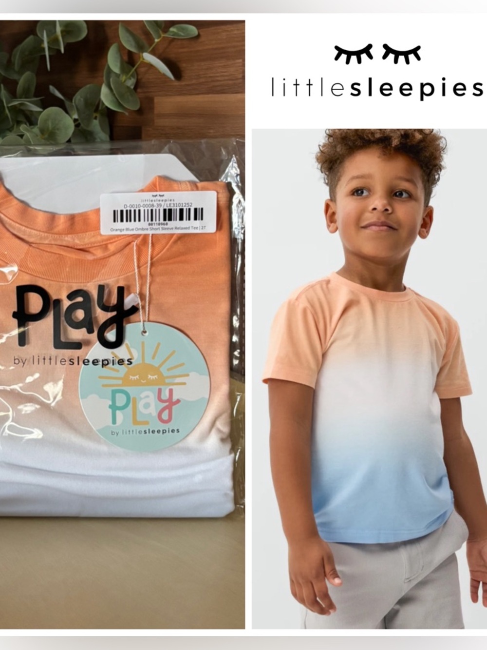 New! Little Sleepies Orange Crush Relaxed Tee - 2T